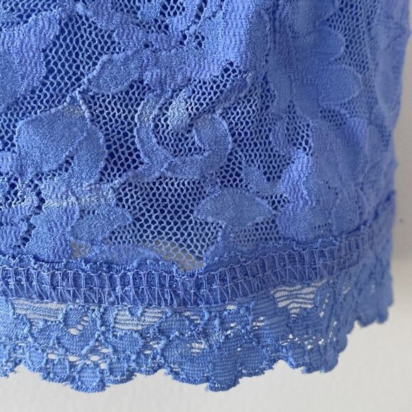 Hanky Panky Lavender Blue Fitted Full-Lace Tank Top sz L Feminine Sexy NWOT - Picture 5 of 7